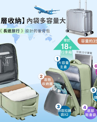 可擴充旅行後背包