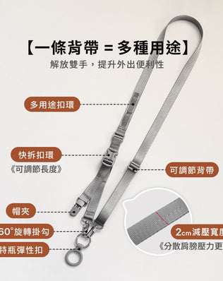 多用途減壓背帶繩
