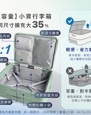 Luumy 前開式煞車行李箱