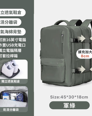可擴充旅行萬用後背包