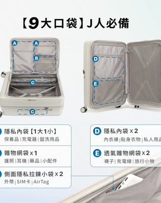 Luumy 雙開煞車行李箱