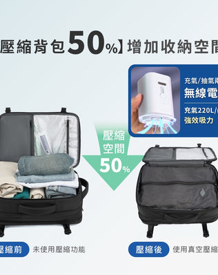 真空壓縮大容量商務後背包