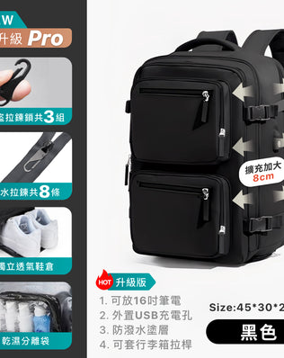 可擴充旅行後背包