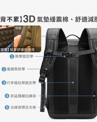 內建電泵防水壓縮後背包